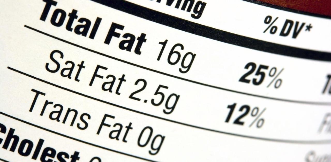Trans fats and saturated fats